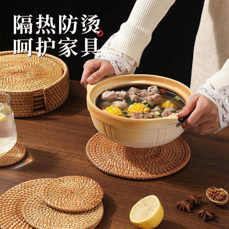藤编垫隔热子家用防烫锅垫垫碗温耐高餐桌垫耐热盘螺茗春子垫杯垫,餐饮具,餐垫,淘宝优惠券,粉丝福利购,淘宝优惠卷