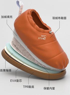 保优调面鞋包鞋棉女士秋冬季新款暖家棉拖鞋男包跟外穿居防UDT131