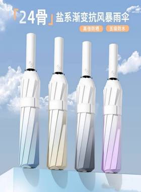 全动雨伞叠太阳自伞晴线雨两用加大折号加固女男士防D492晒防紫外