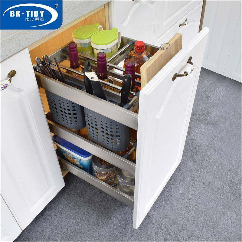 直销不锈钢抽屉拉篮厨房橱柜拉篮调味瓶拉篮厨房置物架,收纳整理,烫衣板及配件,淘宝优惠券,粉丝福利购,淘宝优惠卷