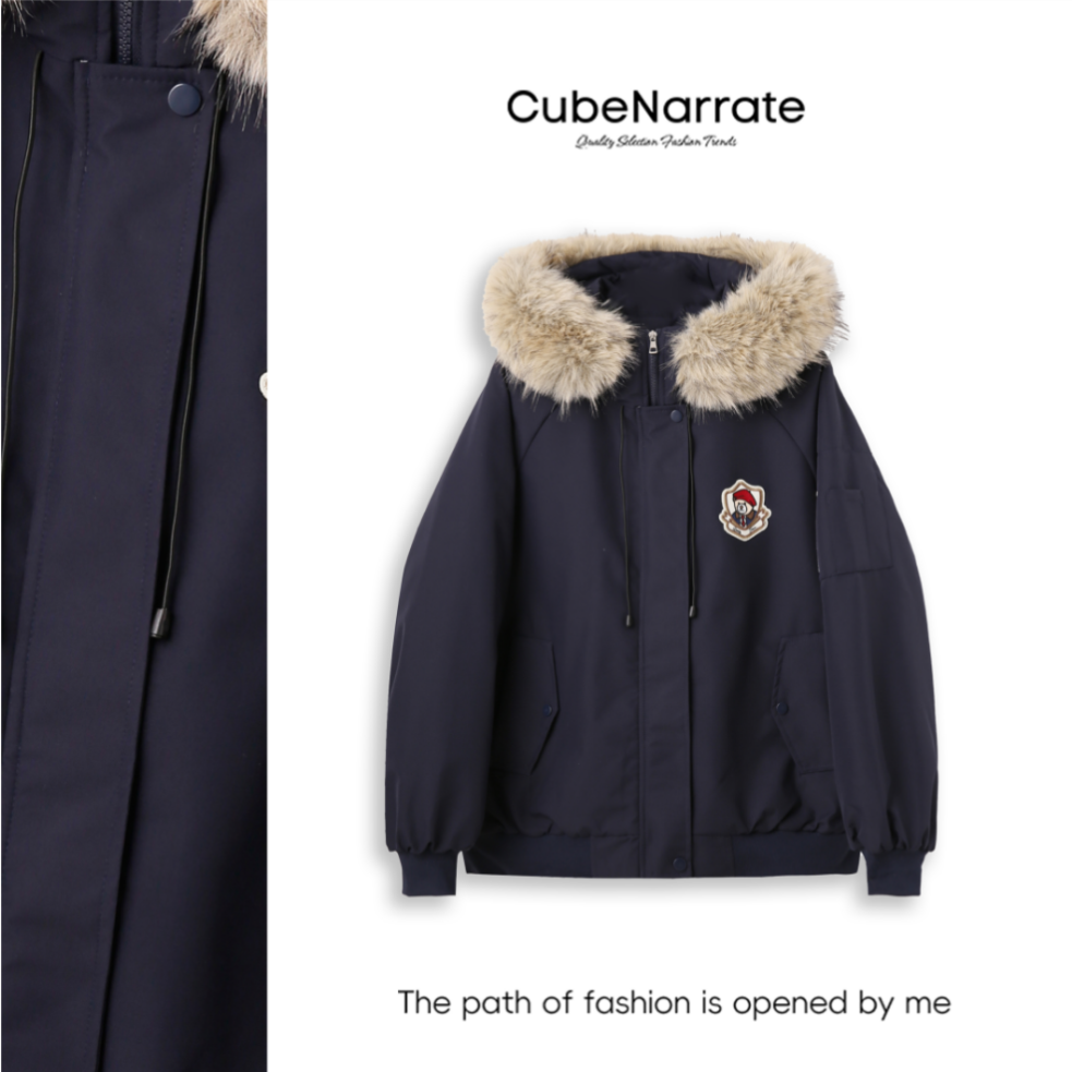 【年终庆典】枋叙【玩酷街区】 毛毛领刺绣外套CN1109L026