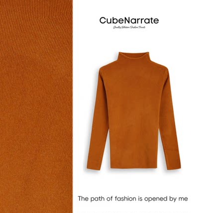 【最后一次狂欢】【小暖炉】中领打底针织套头毛衣   CN1224D055