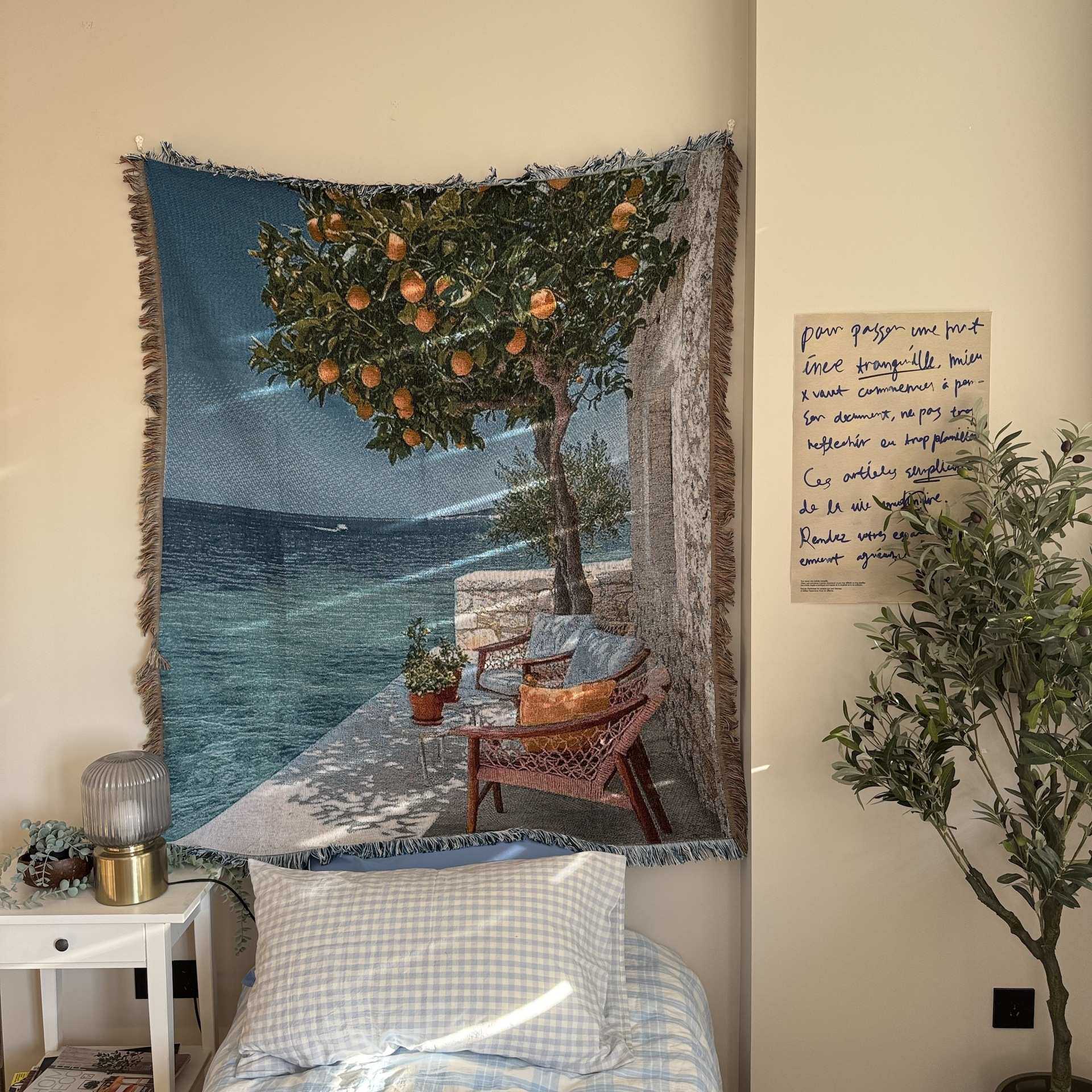 地中海意大利阿马尔菲小镇 Amalfi Coast 柠檬树风景挂毯