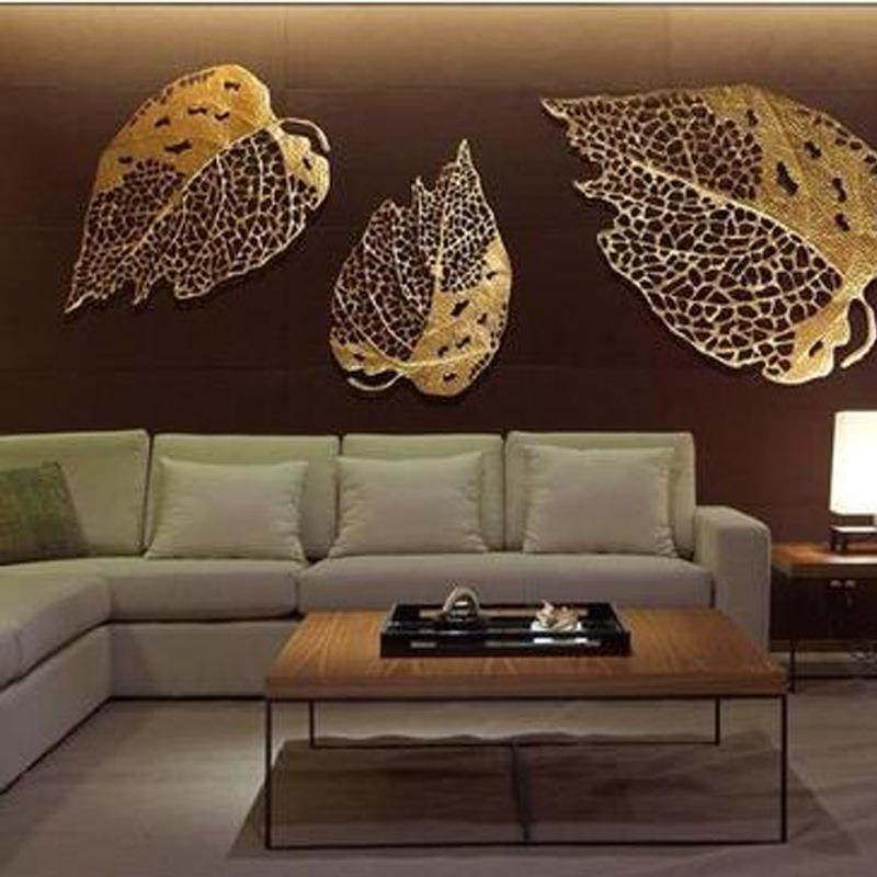 现代墙饰金属镂空树叶壁饰铁艺壁挂玄关墙面装饰工艺品