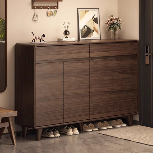 鞋柜家用门口玄关收纳柜新中式新款2025大容量室内入户鞋架收纳柜