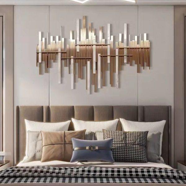 轻奢现代金属铁艺壁饰壁挂立体玄关客厅餐厅沙发背景墙面装饰挂件,家居饰品,壁饰,淘宝优惠券,粉丝福利购,淘宝优惠卷