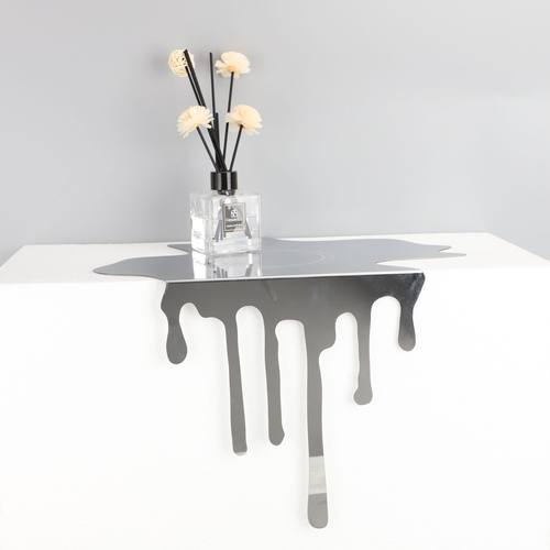 现代简约创意不锈钢抽象水滴托盘样板房办公室家居桌面软装饰品