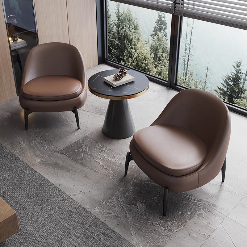 现代简约办公室沙发茶几组合商务会客接待沙发单人沙发椅一桌四椅