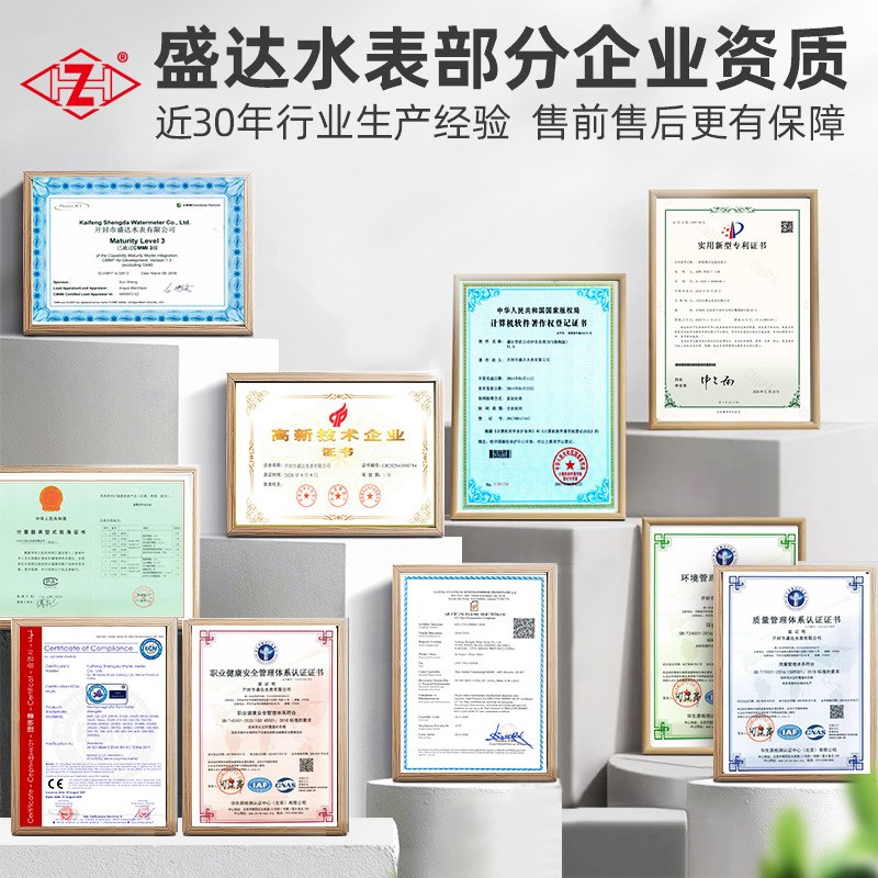 水表家用不锈钢蓝盖螺纹滴水可拆旋翼干湿式机芯冷热水表 DN15-40