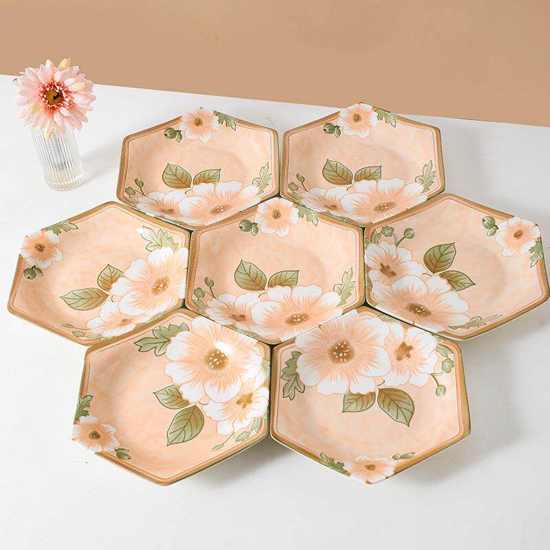 2人用碗碟套装家用北欧风餐具创意个性简约陶瓷碗盘碗筷情侣套装