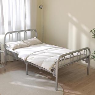 弘玮折叠床单人家用宏伟四折床加床1米加固午休硬板带轮子铁森生
