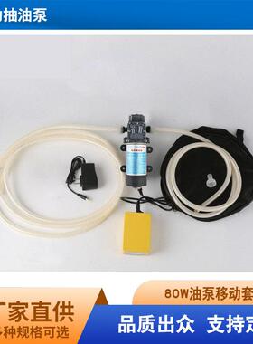 供应汽油泵自吸式电动抽油12V80W移动套装加油泵微型隔膜泵