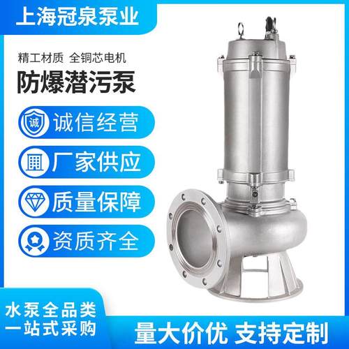 上海冠泉潜污泵潜污泵304/316/316L不锈钢潜水泵