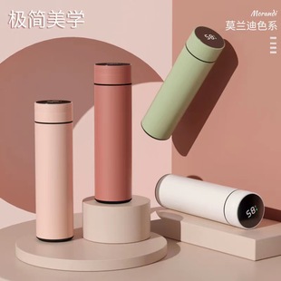 智能显温！316智能显温保温杯500ml+茶漏