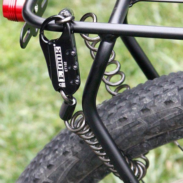 ETOOK山地自行车死飞车加粗钢缆钢丝密码防盗便携轻便迷你行李锁