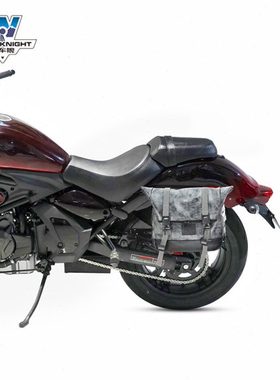 肌车狼 适用摩枭500MS复古边包侧边包装头盔半盔全盔带快拆架专用