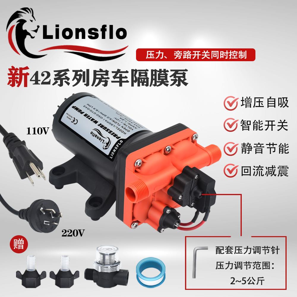 5GPM110V220V隔膜泵大流量灌装液体转移泵园林灌溉清洗自吸抽水泵