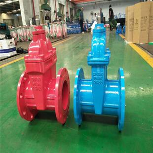 现货DN100弹性座阀门手动沟槽铸铁法兰暗杆软密封闸阀开关双向