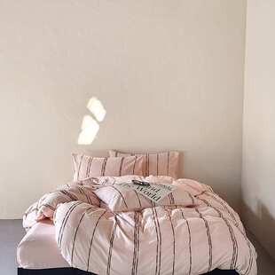 弗洛伦萨的落日|全棉色织提花四件套中古风复古条纹床上用品