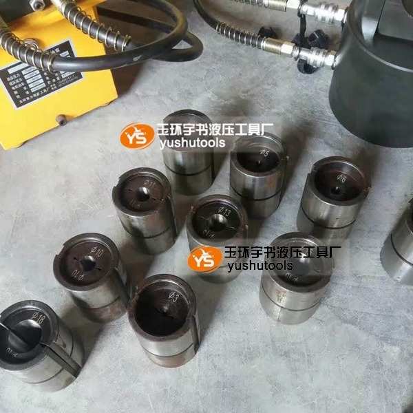 液压钢丝绳压套机YTJ-135吨 尼龙绳涤纶绳3-18mm八字铝套压接工具
