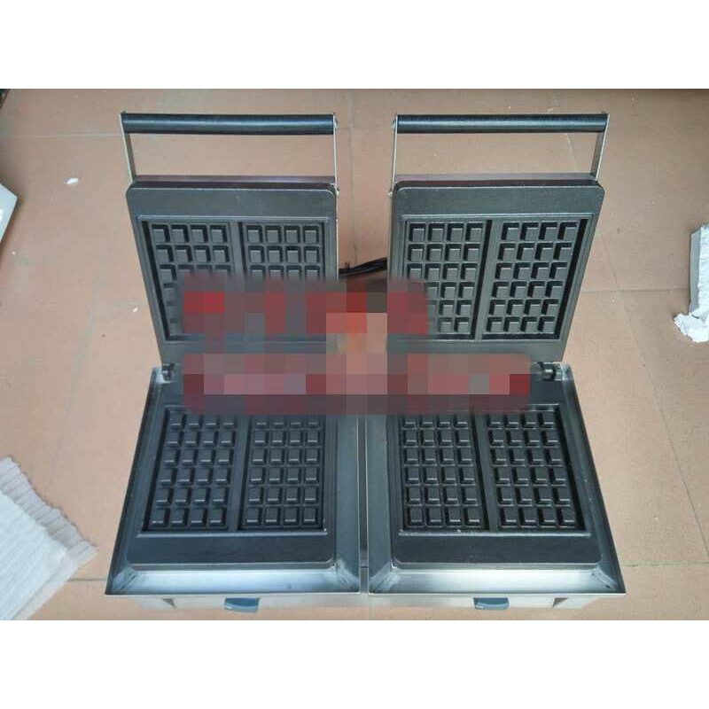 杰亿电热双头华夫炉长方形方格华夫饼机松饼机商用烤饼机FY-2202