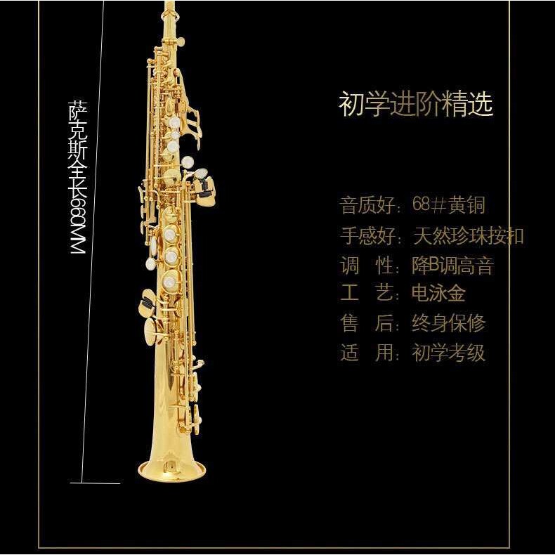 【高音萨克斯】乐器初学者降B调高音萨克斯电泳金次中音萨克斯SAX