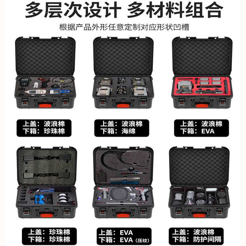 伟立高韧性加厚相机镜头防护箱 户外电源红外热成像工具收纳箱