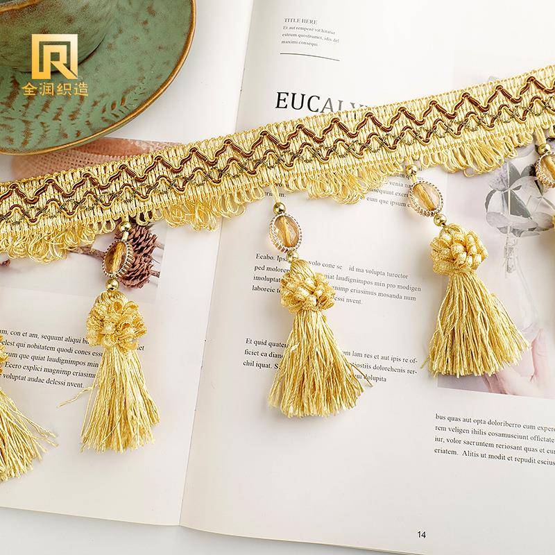 草莓流苏花边波浪边 宝石花边 家纺窗帘沙发垫抱枕花边创意