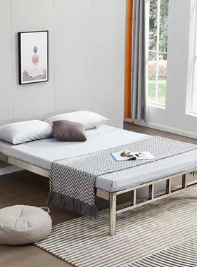 202不锈钢床架1.2米1.8米加厚双人单人现代简约卧室榻榻米床架子