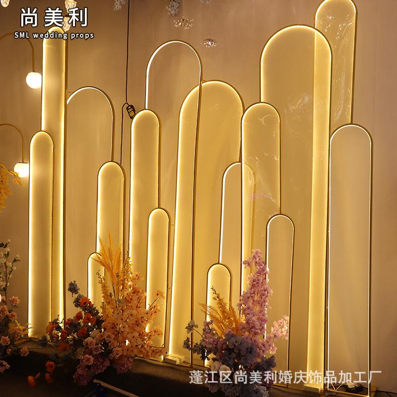 婚庆道具路引灯浪漫婚礼美陈饰品婚礼堂装饰高山流水背景