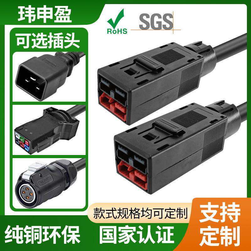 纯铜芯30A插头主机连接延长线1.5米神马M63海豹A2液冷水冷电源线