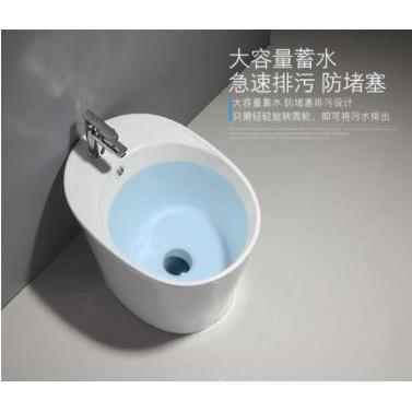拖布池落地式家用陶瓷台控下水拖把斗墩布池椭圆洗拖把池阳台