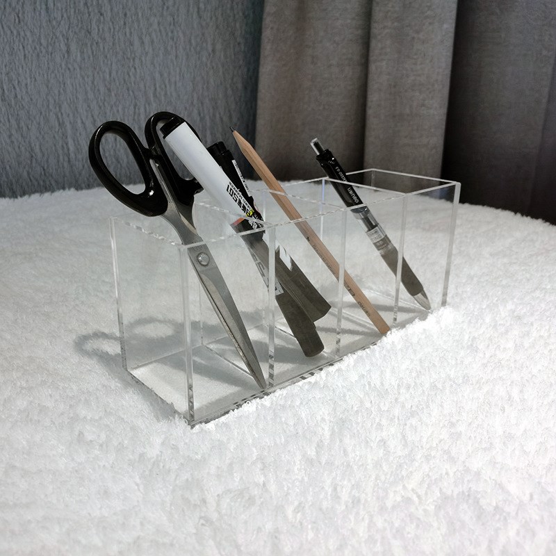 办公室用品亚克力笔筒有机玻璃工艺品桌面多功能用品收纳笔筒笔盒