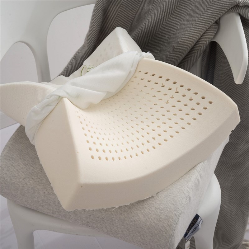 久坐~泰国天然乳胶腰部靠垫 Q弹柔软护腰椎办公室车座椅靠枕