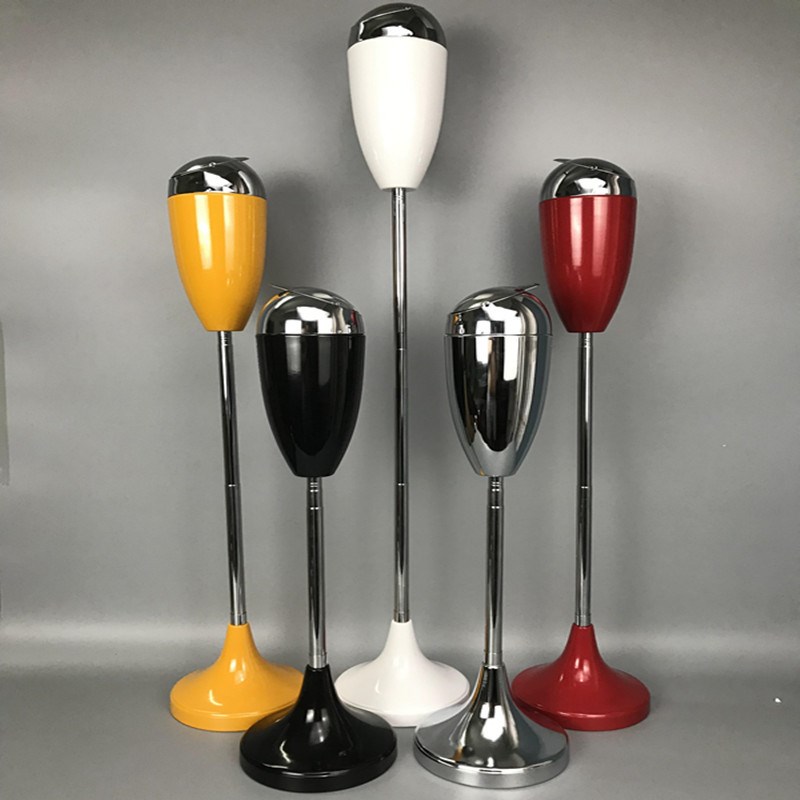 立式烟灰缸创意个性客厅金属办公室有盖烟缸弯管落地式烟灰缸大号