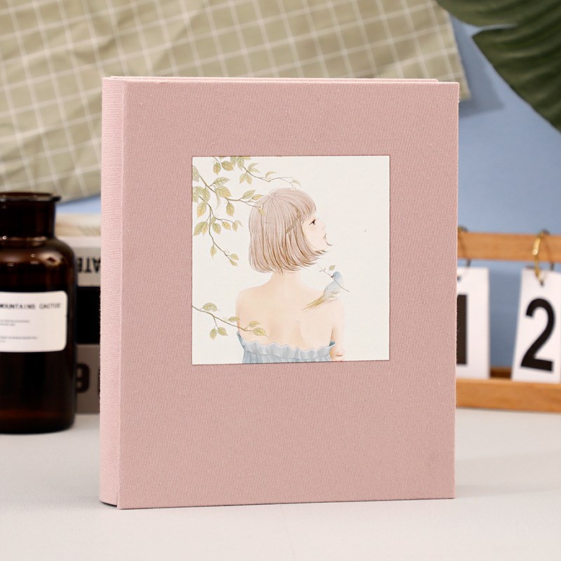 6寸相册大容量插页式4D200张照片影集过塑6寸跨境布面相册本