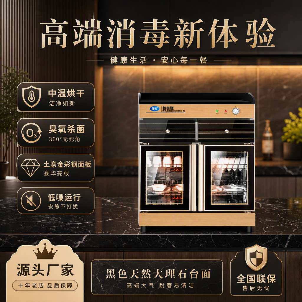 广东厂家大理石配餐消毒柜商用饭店家用茶水备餐柜