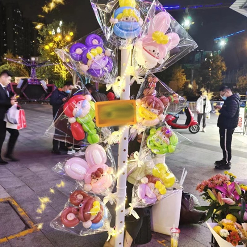 气球展示架放地落地波波球架子支架立柱支架摆摊插杆托底座圣诞树