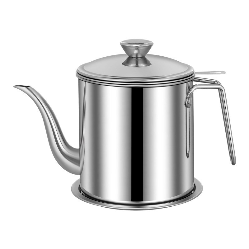 304不锈钢油壶加厚家用厨房过滤网大容量滤渣储油回油杯过滤油罐