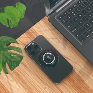 发光磁吸指环扣强磁塑胶外壳内置磁铁支架适用于带有magsafe手机