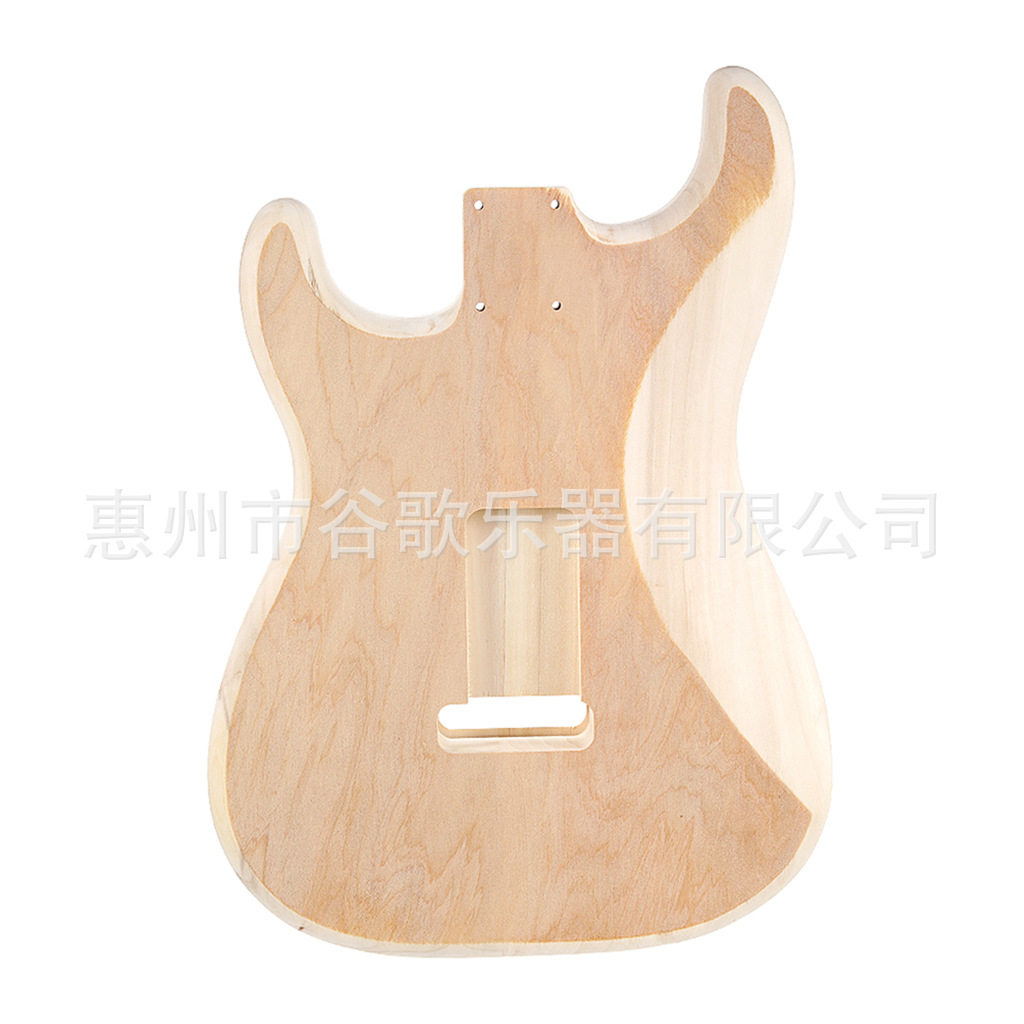 吉他琴桶吉他琴体琴身ST白杨三拼双单双孔/双拾音器孔吉他琴桶