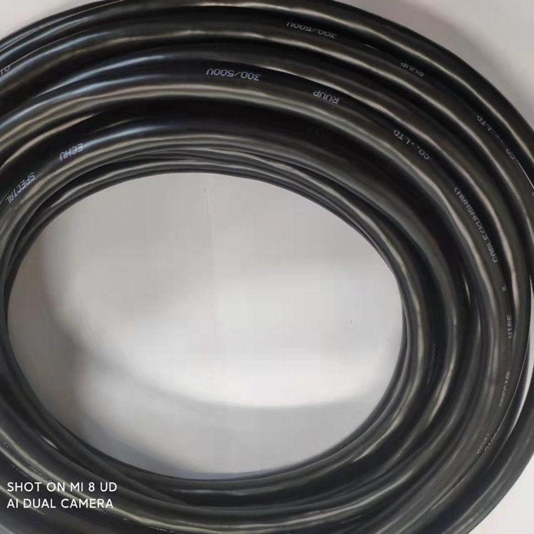 黑色电缆线物料号4700478X075mm2300V1-8编号白底黑字10米