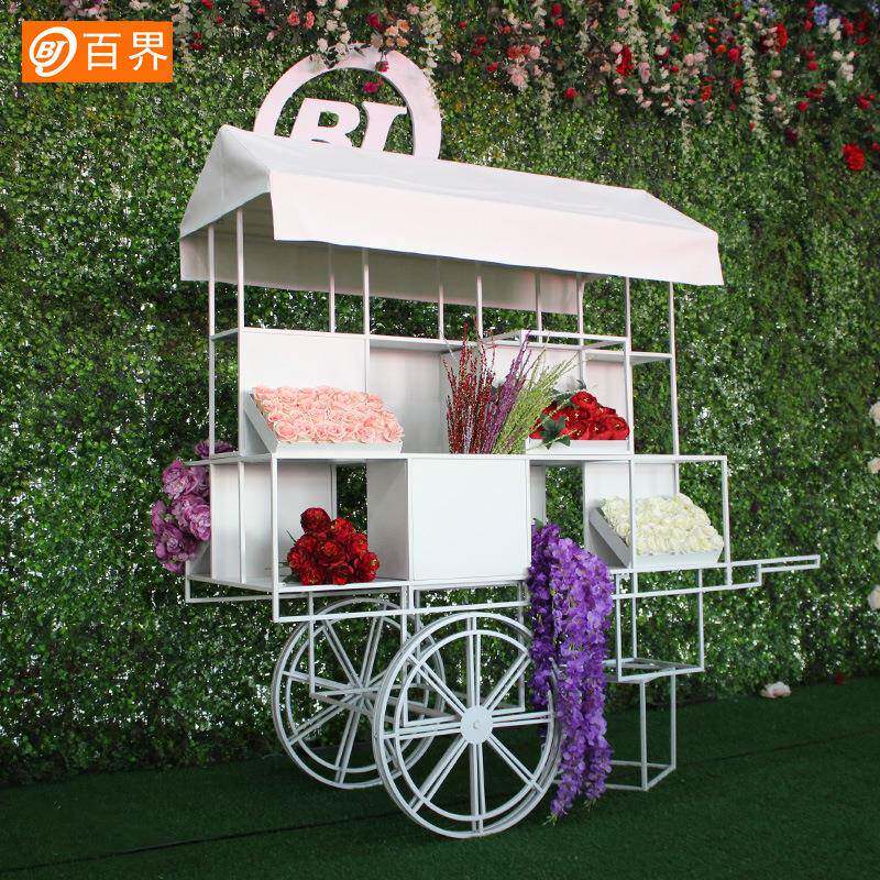 草坪户外摆设花架春节商场活动大型花车园艺花店服装店橱窗摆件