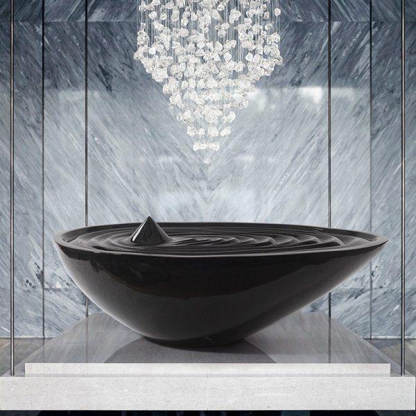 创意水滴落地雕塑摆件售楼酒店走廊楼梯拐角大型玻璃钢艺术装饰品