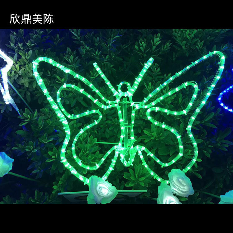 户外LED蝴蝶动物造型灯草坪灯光节日气氛亮化工程园林景观造型灯