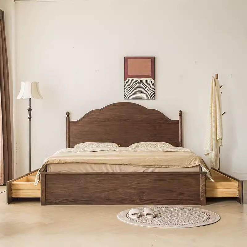 实木床北美黑胡桃木法式复古床樱桃木抽屉储物床落地榻榻米双人床,纺织面料/辅料/配套,纺织机械配件,淘宝优惠券,粉丝福利购,淘宝优惠卷