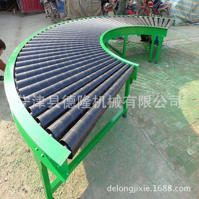 自动化滚筒转弯机180度90度包胶滚筒输送线物流圆形分拣线流水线