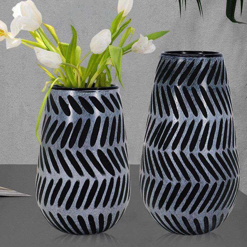 北欧风轻奢黑条纹水培玻璃花瓶现代创意装饰品客厅插花器花瓶摆件,机械设备,其他机械设备,淘宝优惠券,粉丝福利购,淘宝优惠卷