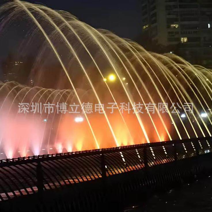 不锈钢波光喷泉设备户外庭院流水喷泉旱地跑泉程控小音乐喷泉