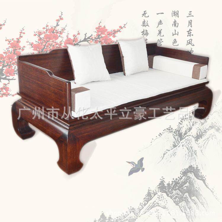 广州立豪竹木厂加工竹木罗汉床新中式罗汉床客厅楠竹沙发竹家具